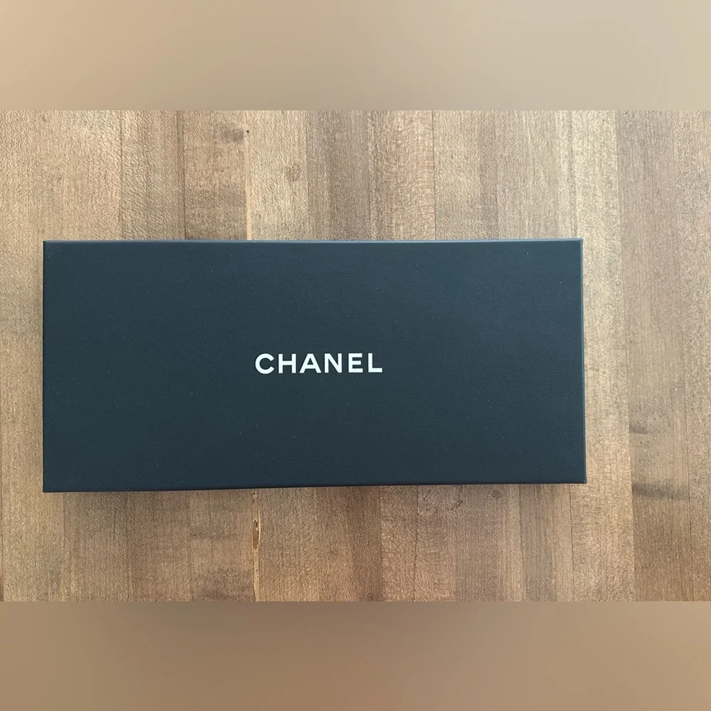 🩶 NWT Chanel Classic Gray 2 Set Pouch Long Wallet - 2 Pieces 🩶